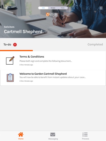 Cartmell Shepherd Solicitors iPad screenshot