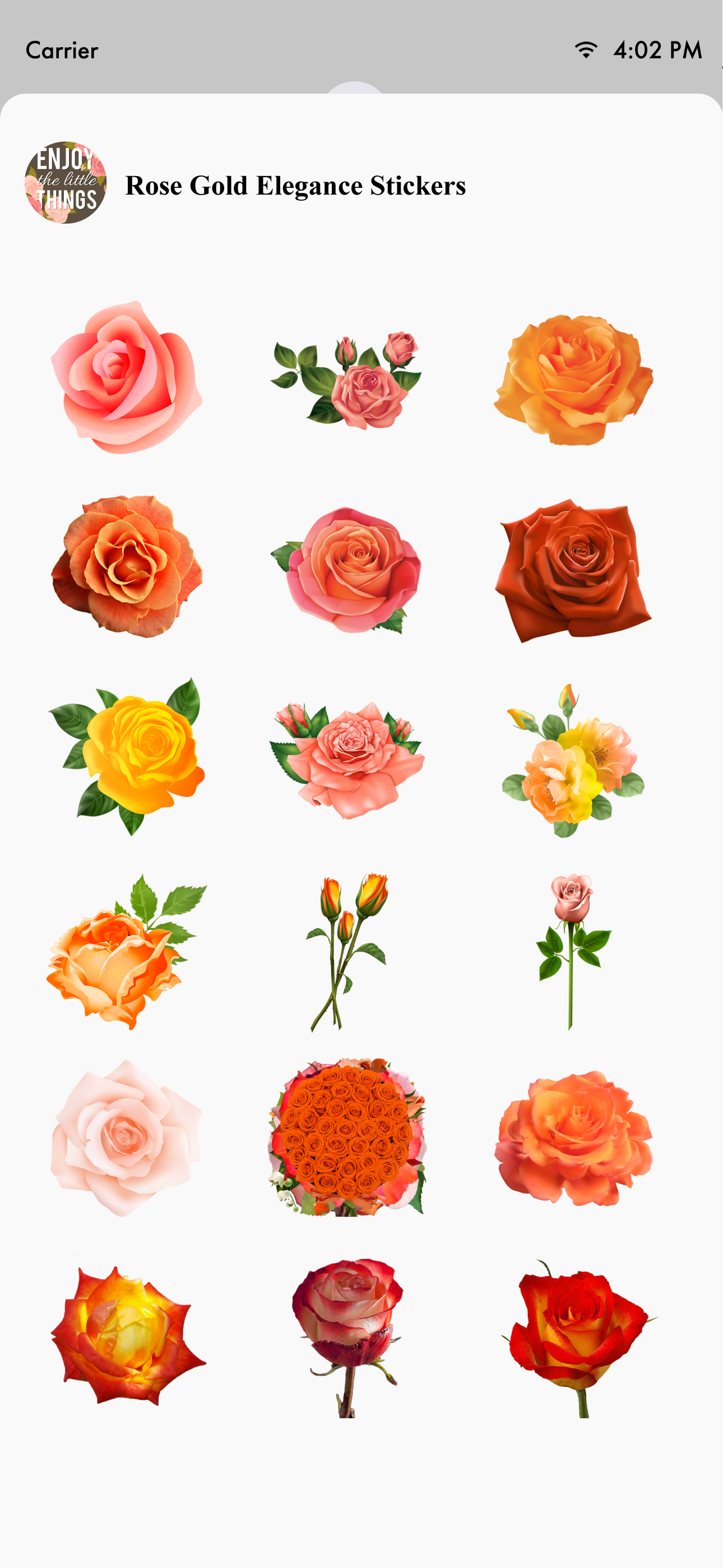 Rose Gold Elegant Stickers screenshot 2