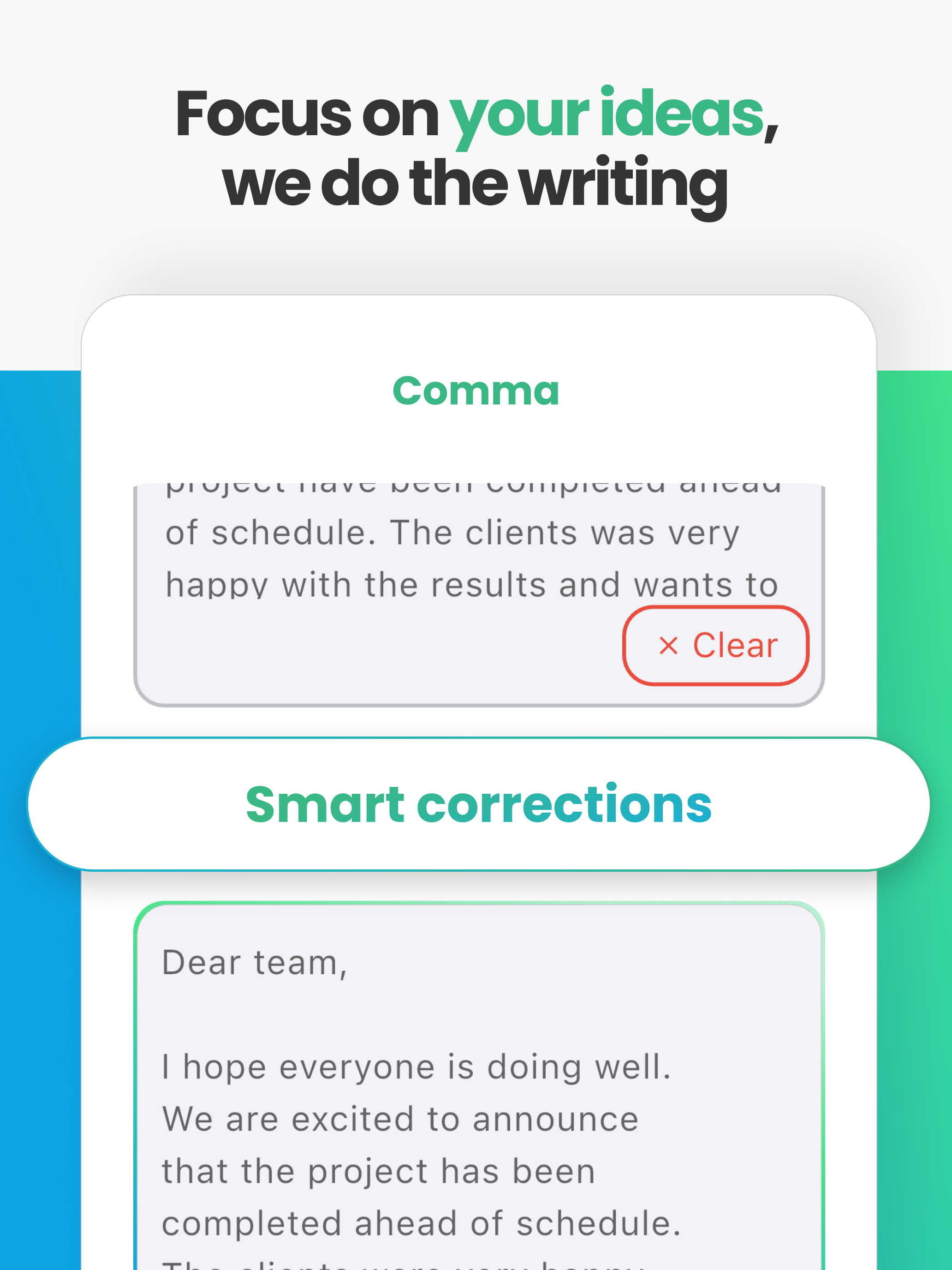 Comma: Grammar Check Corrector