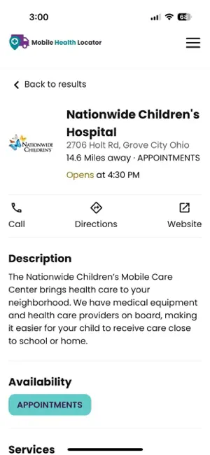 Mobile Health Locator screenshot 3