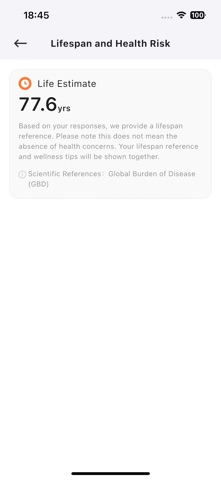 Time Left— Nutrition&Longevity iPhone screenshot