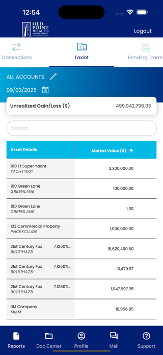 Old Point Wealth GWAccess Screenshot 7 of 10