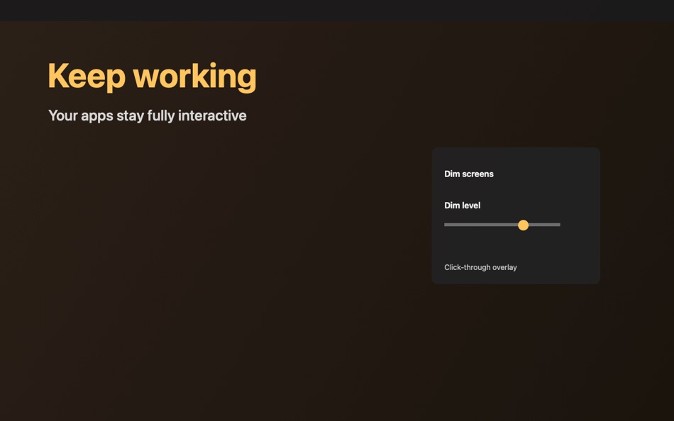 #1. Dimables (macOS) De: Elliot Williams