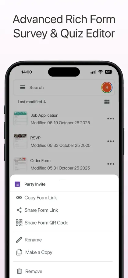 Screenshot 5 di 6 di Forms for Google Doc