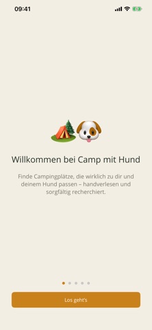 Camp mit Hund iPhone screenshot