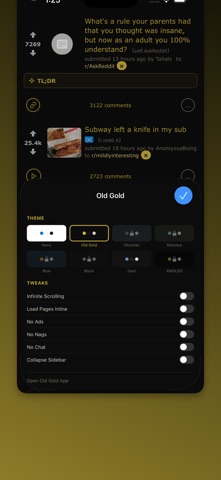 Old Gold for Reddit screenshot