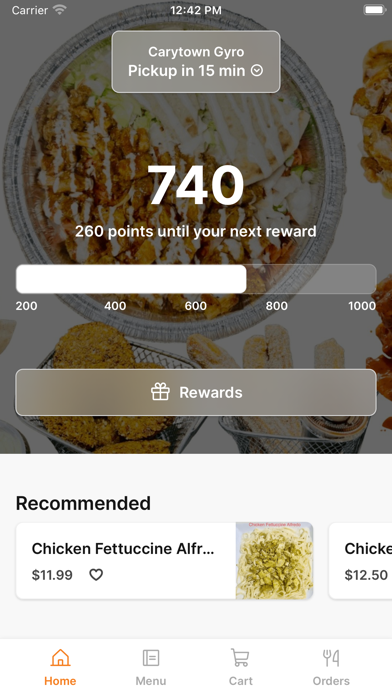 Carytown Gyro iPhone screenshot 1 - Food & Drink app