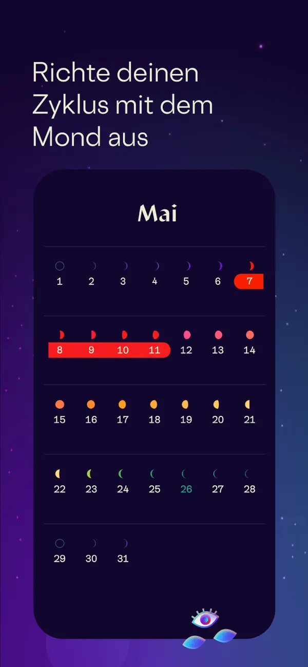 Stardust Period Tracker iPhone App Screenshot 6 – Gesundheit & Fitness