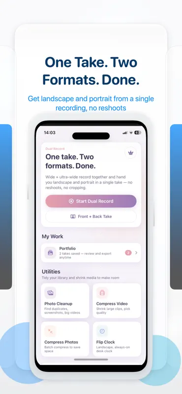 DuoTake-Dual Camera Recorder screenshot 3 of 4