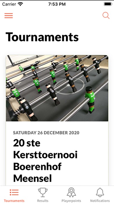 Screenshot #1 pour Tablesoccer.be