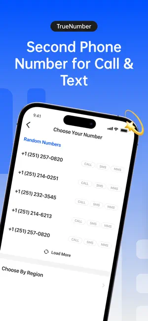 TrueNumber:Second Phone Number screenshot 1
