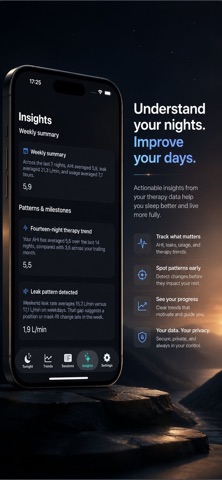 CPAP Insight: AHI Tracker iPhone screenshot
