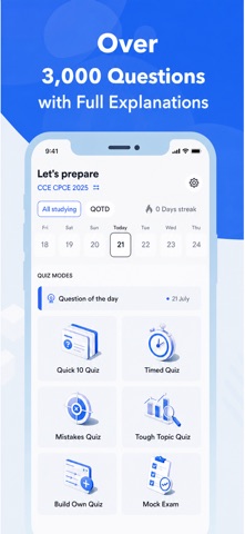 CCE CPCE Exam Prep 2026 ・ iPhone screenshot