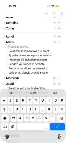 Vendredi iPhone screenshot