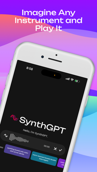 SynthGPT - AI Piano App iPhone screenshot 2 - Music app