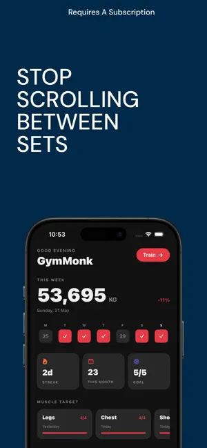 GymMonk: Gym Focus Tracker screenshot 1
