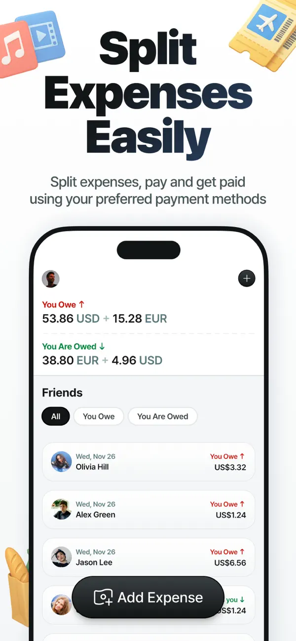 #1. Splitink: Split Bill + Tracker (iOS) بواسطة: IGLU s.r.l.s.