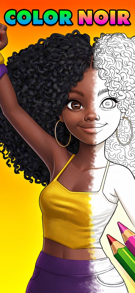 Color Noir・Black Coloring Book - color-noir-black-coloring-book-app-interface