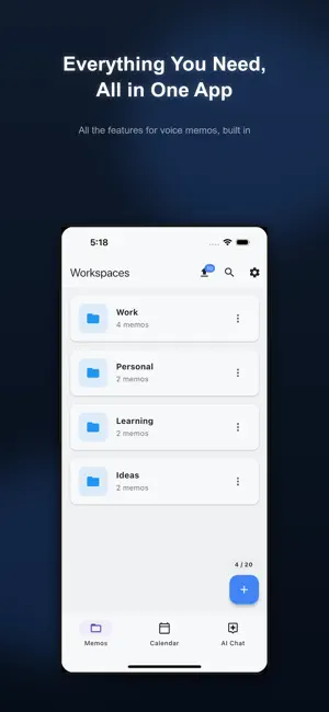 Voice Memo: AI Assistant screenshot 1