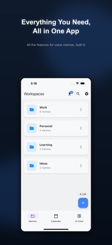 Voice Memo: AI Assistant Screenshot 1 of 7