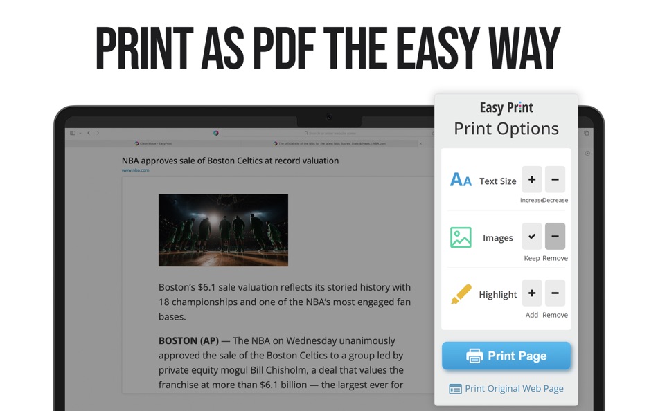 #1. Easy Print: Free Web Printer (macOS) Av: Productive Apps