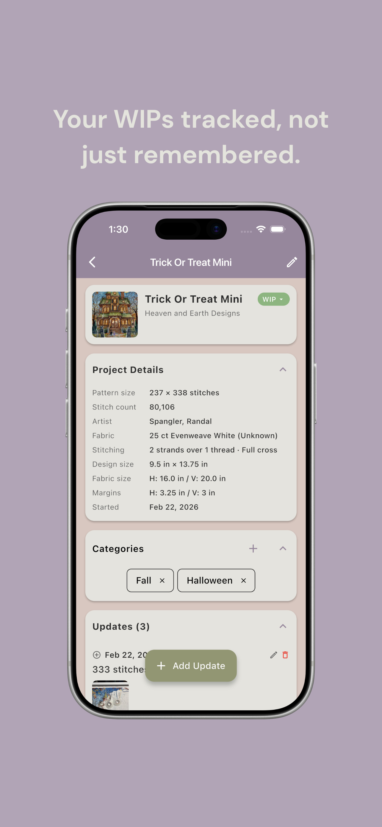 X-Stitch Tracker: Stash & WIP screenshot 4