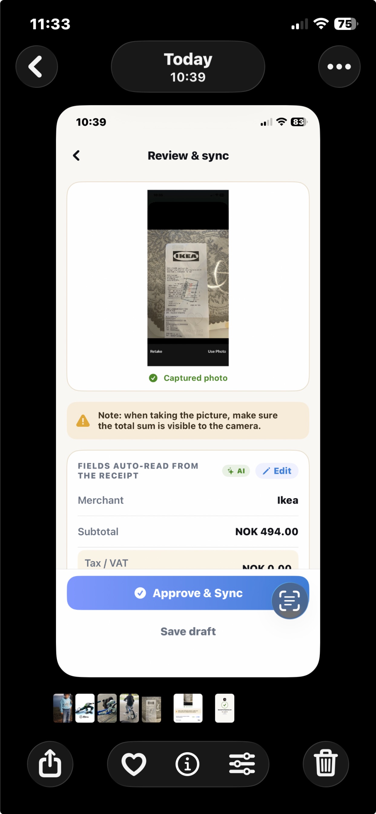 Screenshot 3 of Expence: Receipt Scanner