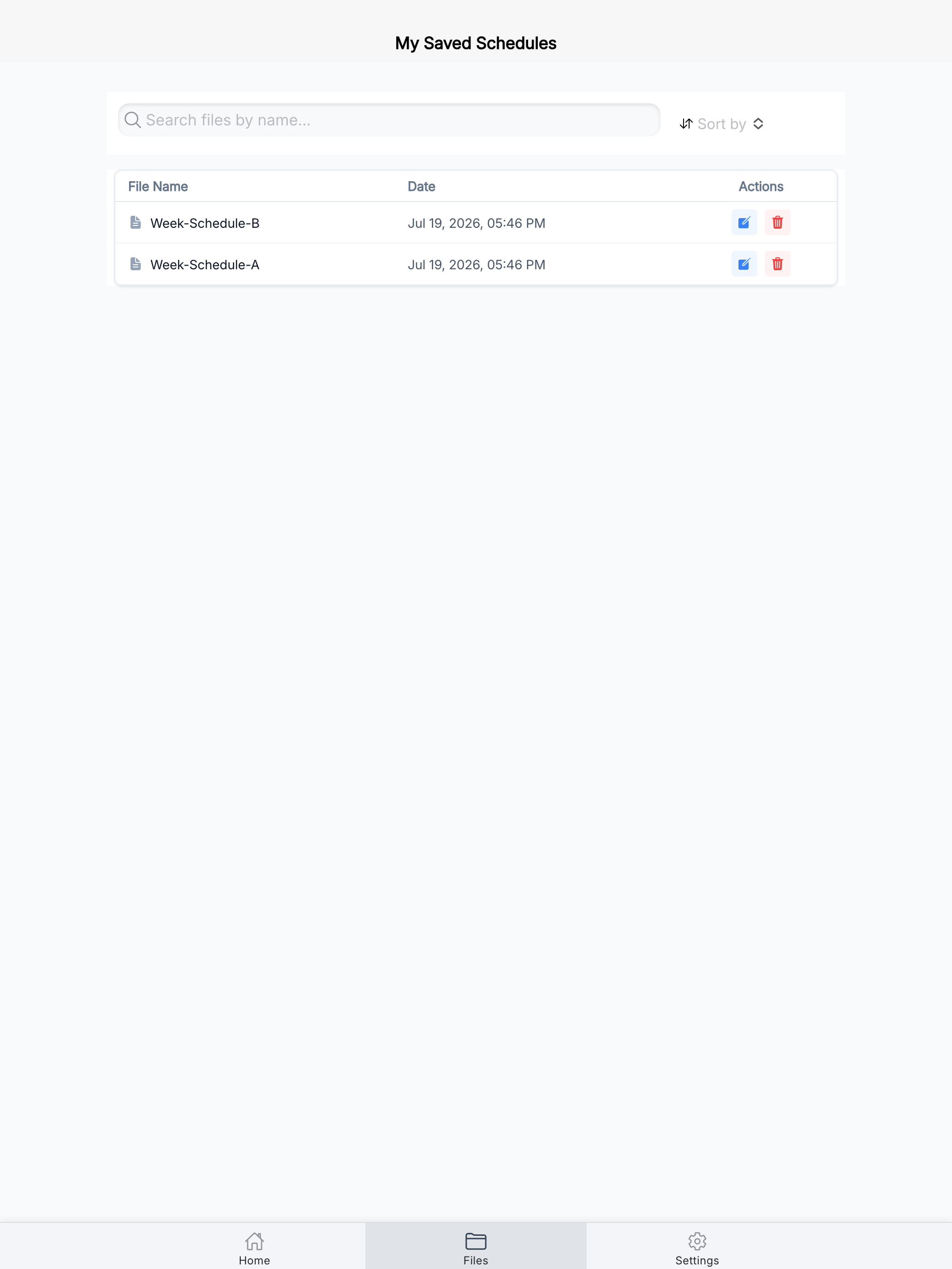 Week Schedule screenshot 19