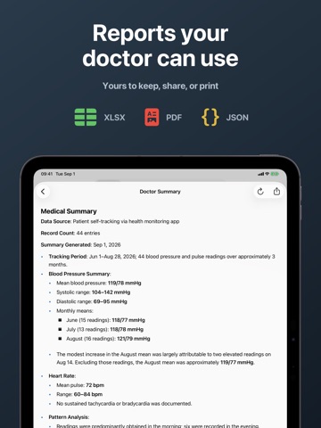 Blood Pressure Log and Tracker iPad screenshot 7