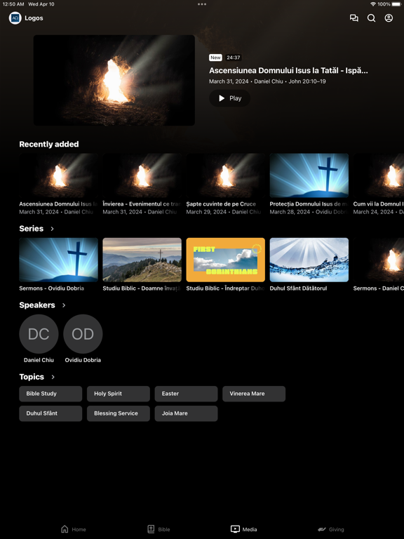 Logos Baptist Ministries iPad screenshot 3 - Education app