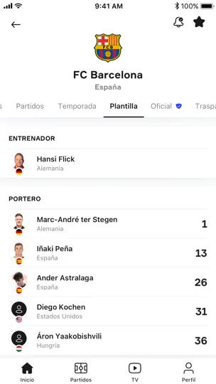 Captura de pantalla de OneFootball: Resultados Fútbol en iPhone 8