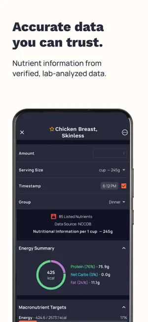 Cronometer: Calorie Counter screenshot 4
