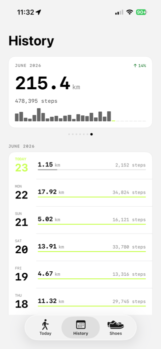 STEPS: Shoe & Mileage Tracker Screenshot 2 of 5