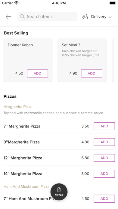 Simply Delicious-Northenden. Screenshot