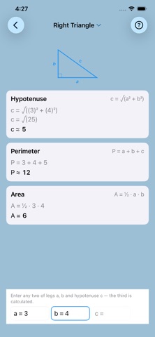 Geometry & Formula Calculator Screenshot 3 of 10