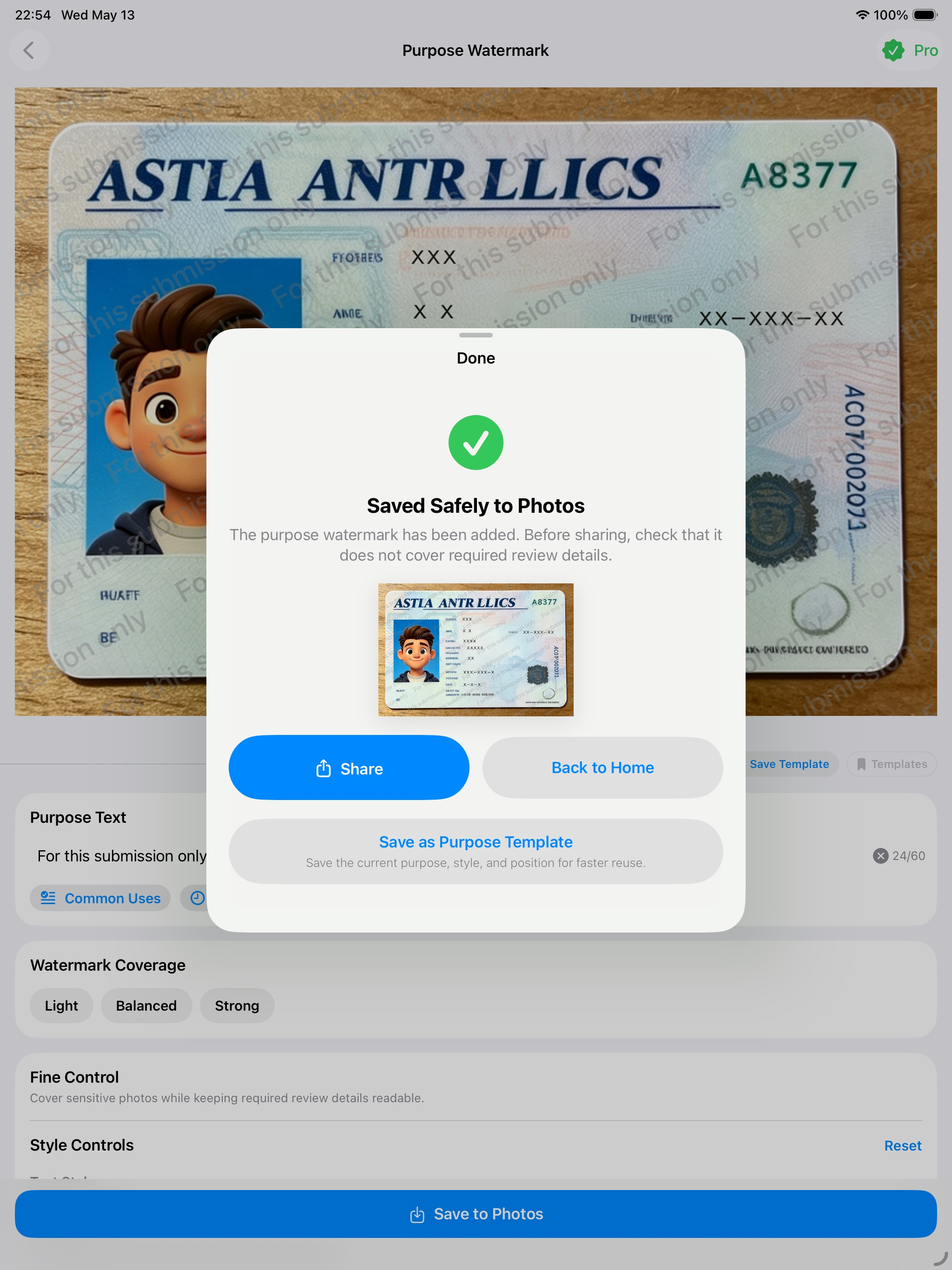 ID Watermark: Document Safe