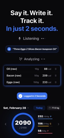 EzCals: AI Calorie Tracker Screenshot 1 of 6