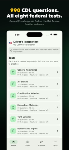 CDL & Driving Test Practice Screenshot 1 of 5