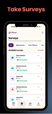 Perza: Earn Real Rewards iPhone screenshot