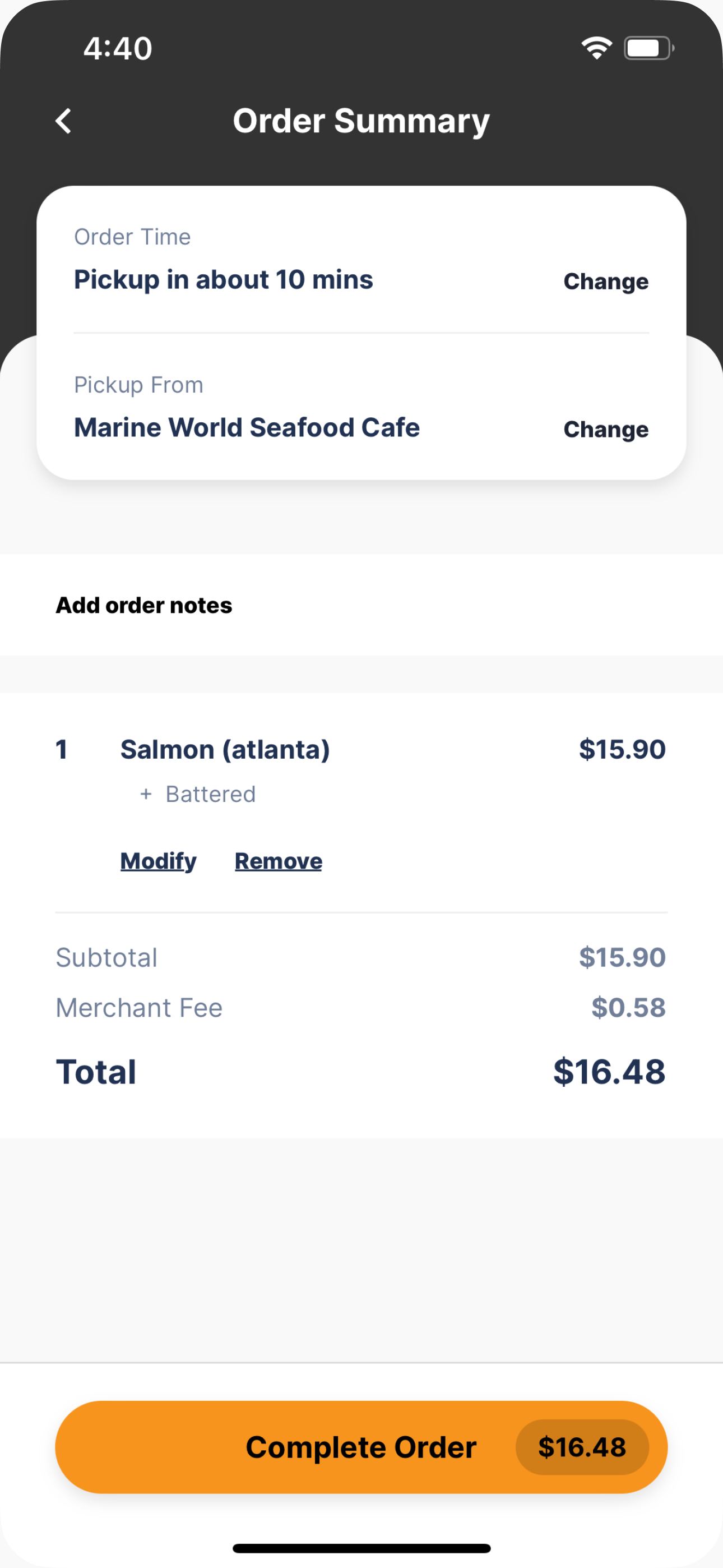 Marine World Seafood Cafe screenshot 3