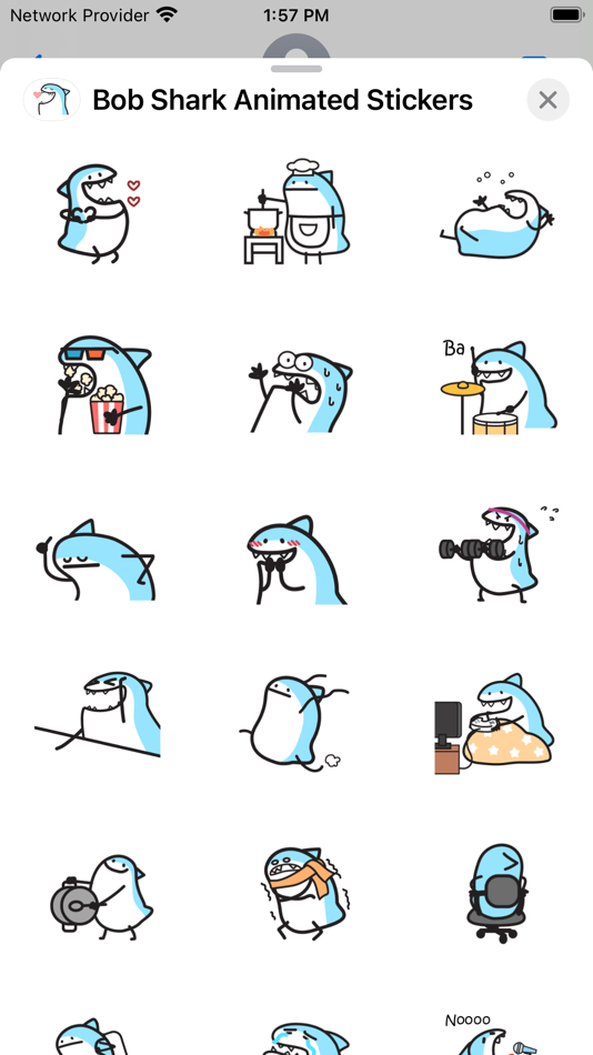 #2. Bob Shark Animated Stickers (iOS) 由: Fonts Apps