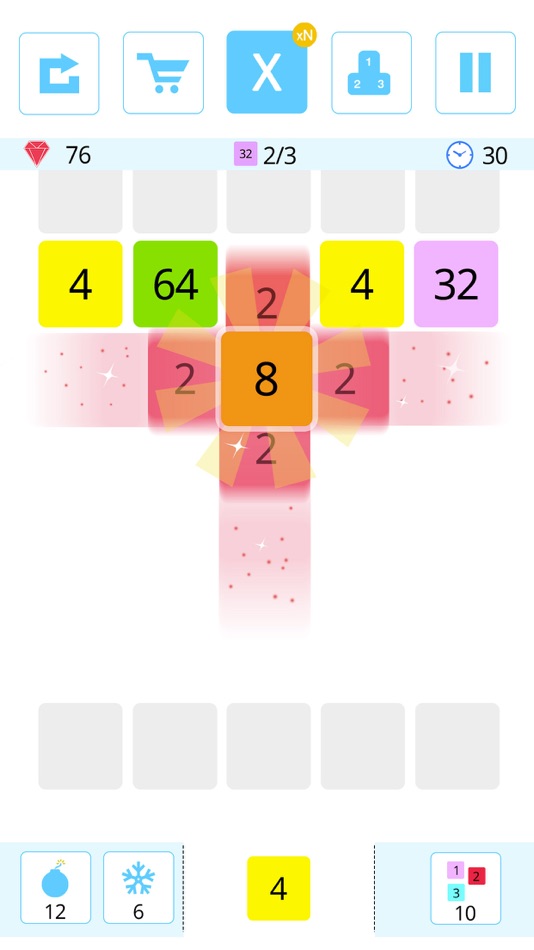 #3. Shoot and Merge the numbers (iOS) By: PLAYTOUCH