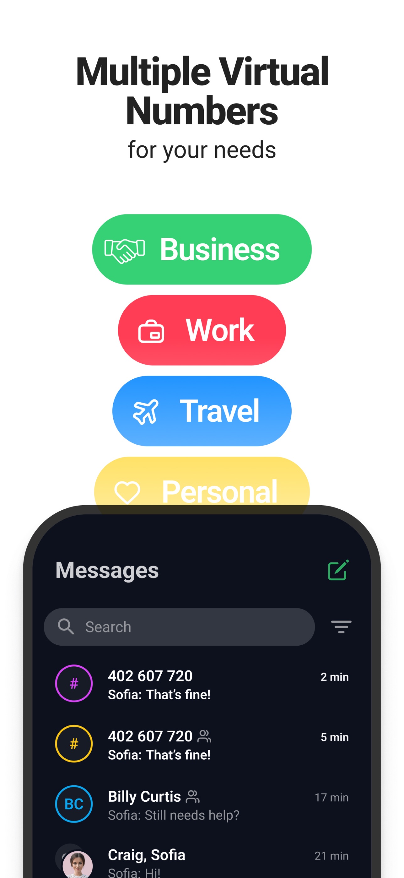 Screenshot 3 of Call.com: 2nd Phone Number