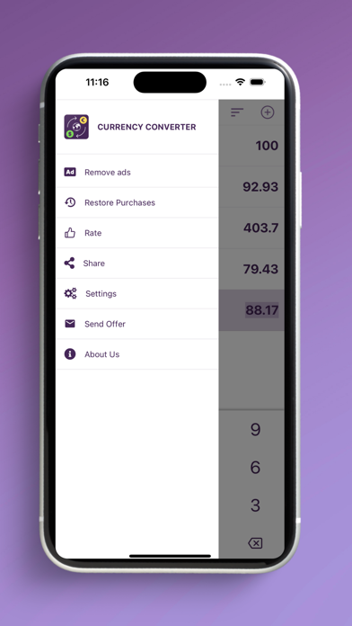 Currency Converter - Convertcy iPhone screenshot 3 - Travel app