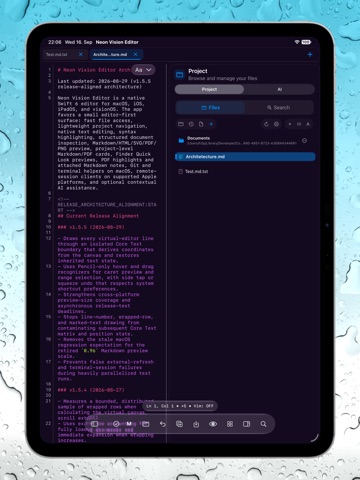 Neon Vision Editor iPad screenshot 4