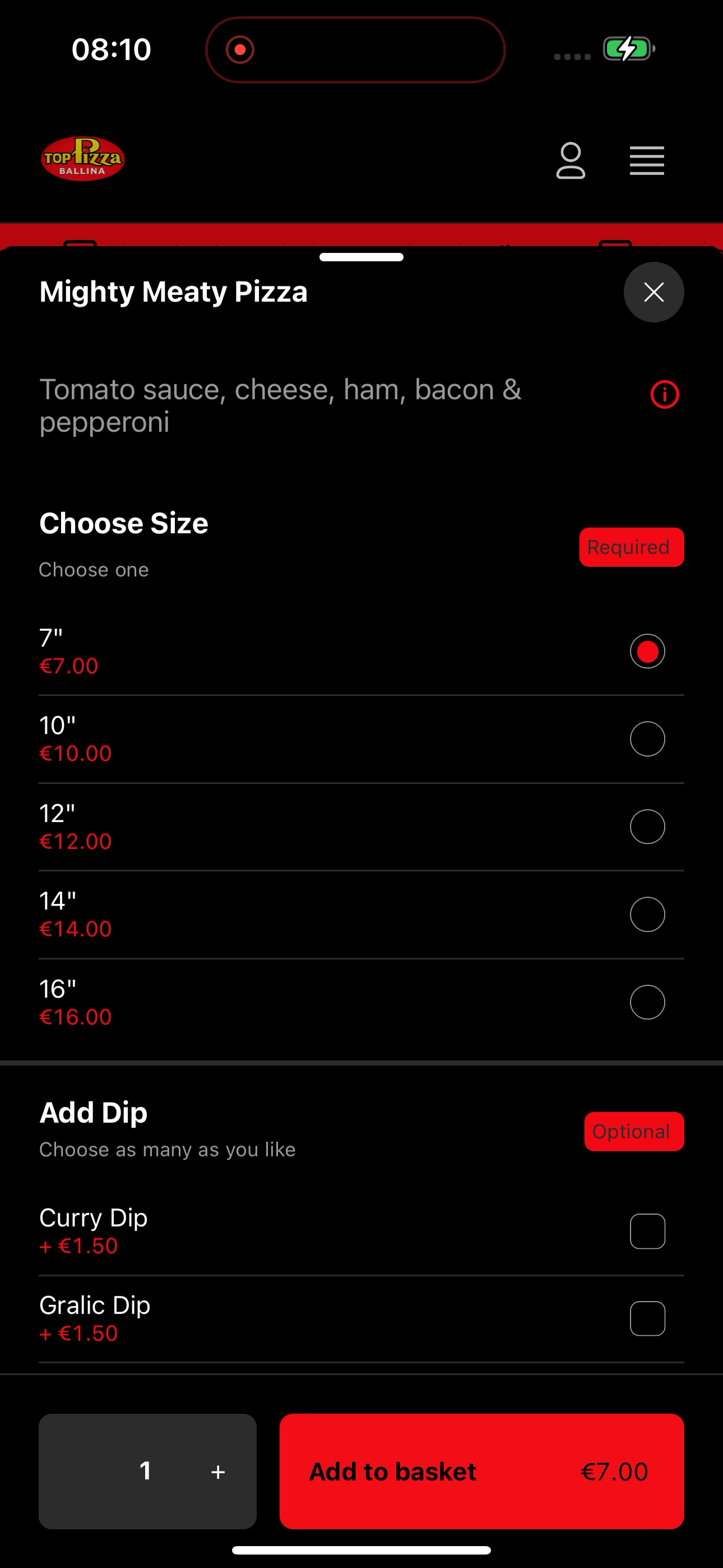 Top Pizza Ballina screenshot 4