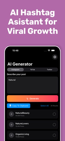 Magic Hashtags AI screenshot