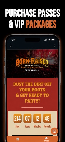 Born & Raised Festival app screenshot