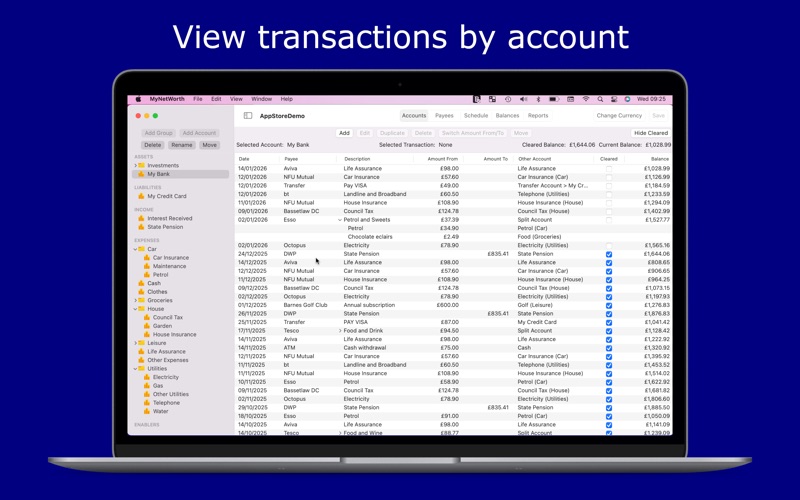 Screenshot #1 pour MyNetWorth