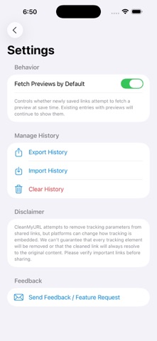 CleanMyURL screenshot
